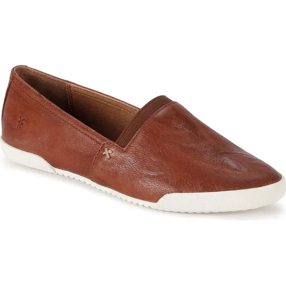 Frye Melanie Leather Slip Ons Flats - Picture 1 of 9